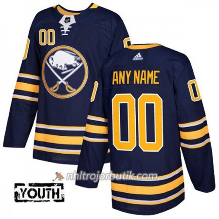Barn Ishockey Buffalo Sabres Tröja med eget tryck Adidas 2017-2018 Marinblå Authentic